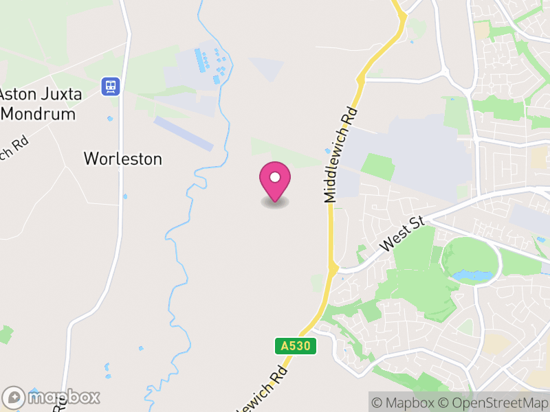 Map of Woolstanwood, Cheshire East