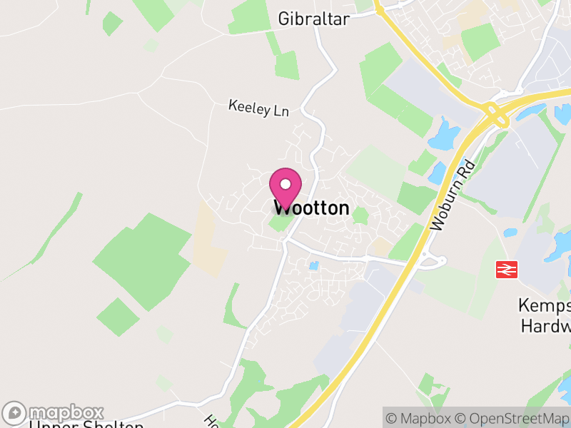 Map of Wootton, Bedford