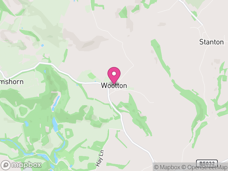 Map of Wootton, East Staffordshire