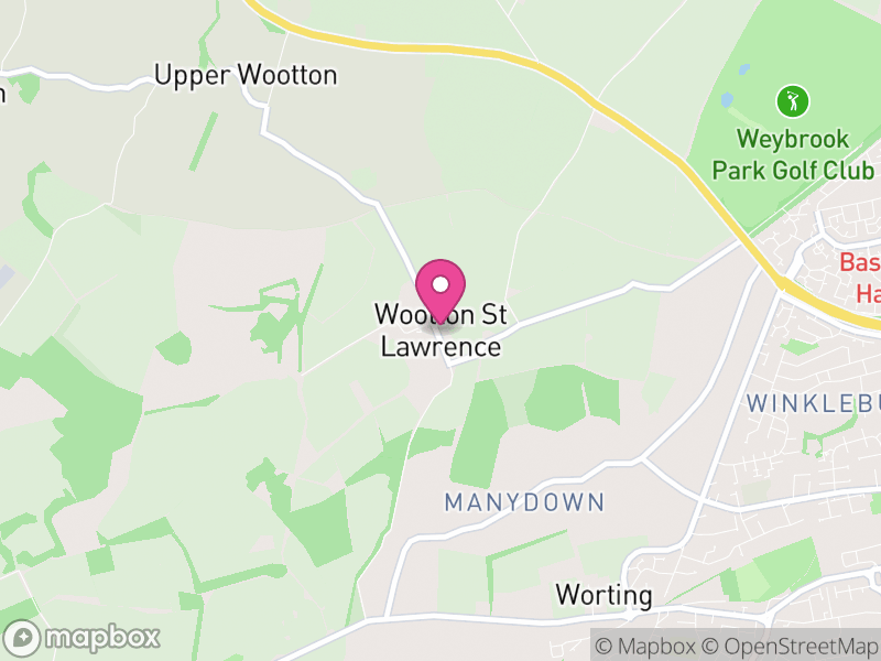 Map of Wootton St. Lawrence, Basingstoke and Deane