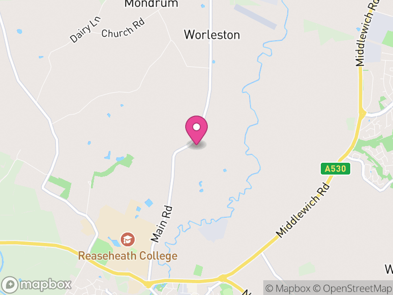 Map of Worleston, Cheshire East