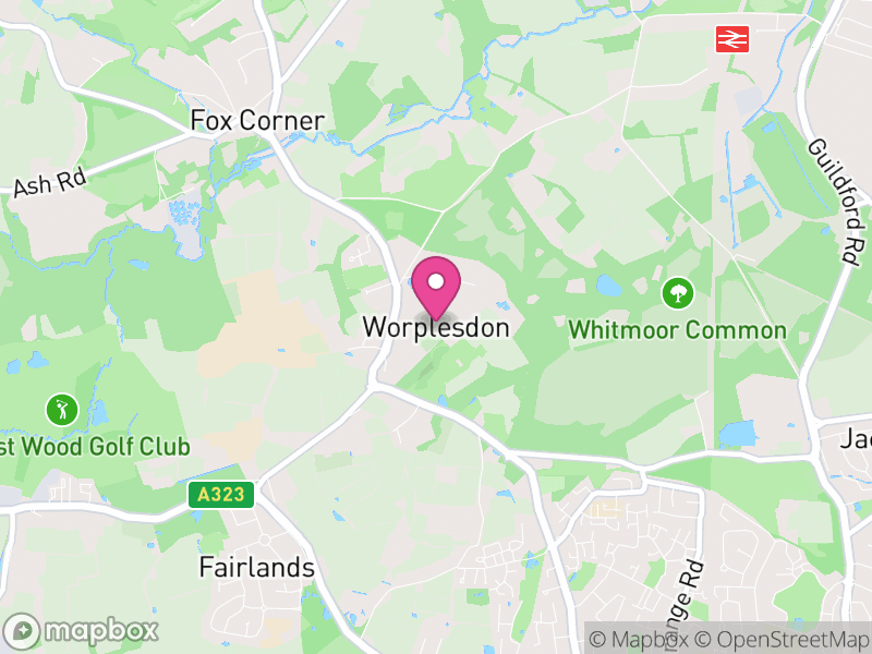 Map of Worplesdon, Guildford