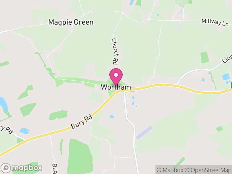 Map of Wortham, Mid Suffolk