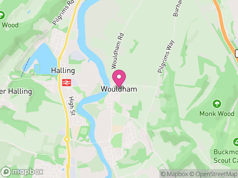 Map of Wouldham, Tonbridge and Malling