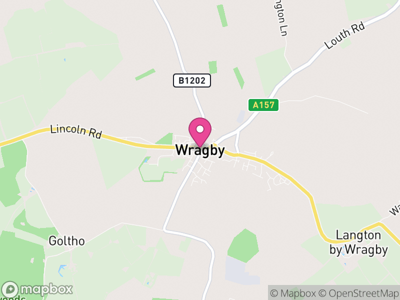Map of Wragby, East Lindsey