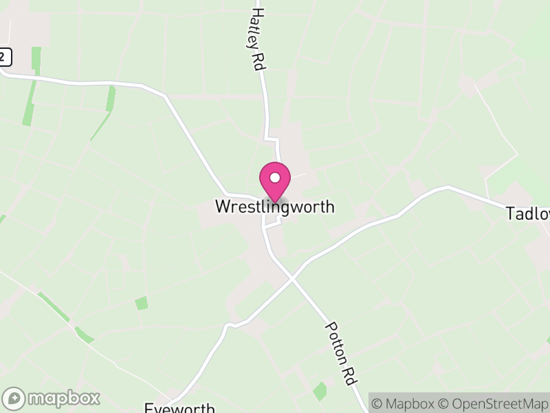 Map of Wrestlingworth and Cockayne Hatley, Central Bedfordshire