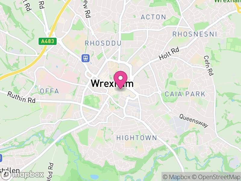 Map of Wrexham, Cymru / Wales