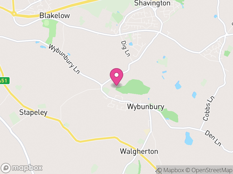 Map of Wybunbury, Cheshire East