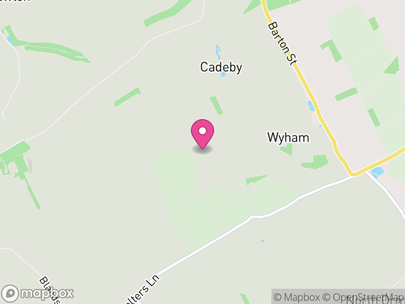 Map of Wyham cum Cadeby, East Lindsey