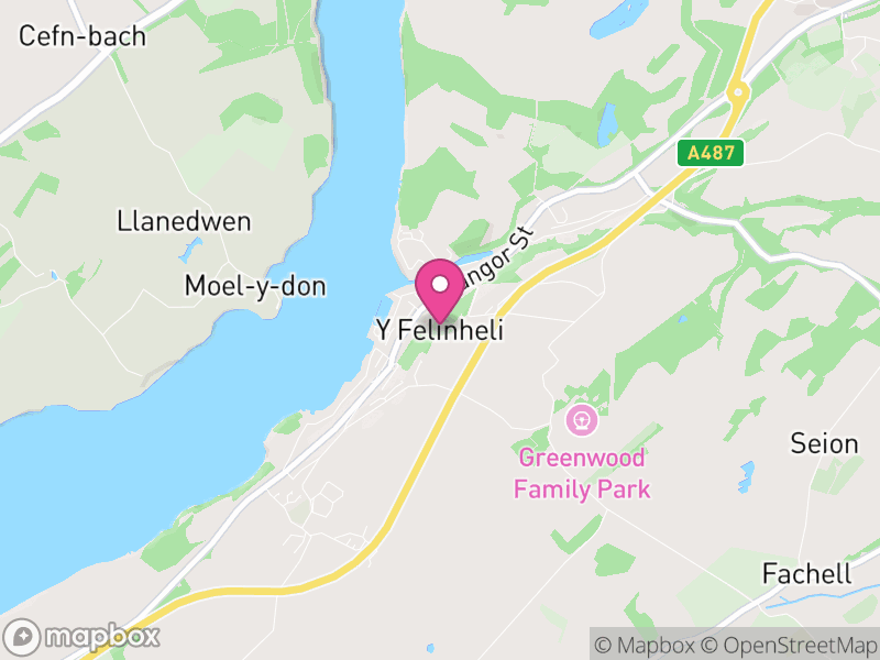 Map of Y Felinheli, Gwynedd