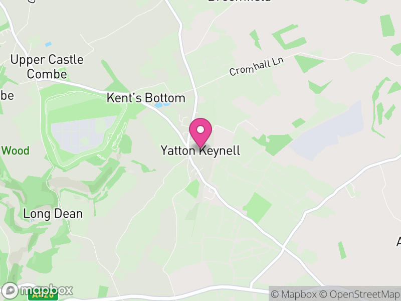 Map of Yatton Keynell, Wiltshire