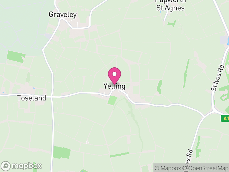 Map of Yelling, Huntingdonshire