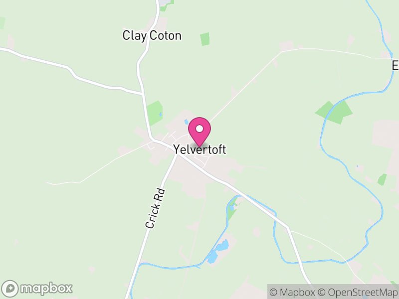 Map of Yelvertoft, West Northamptonshire