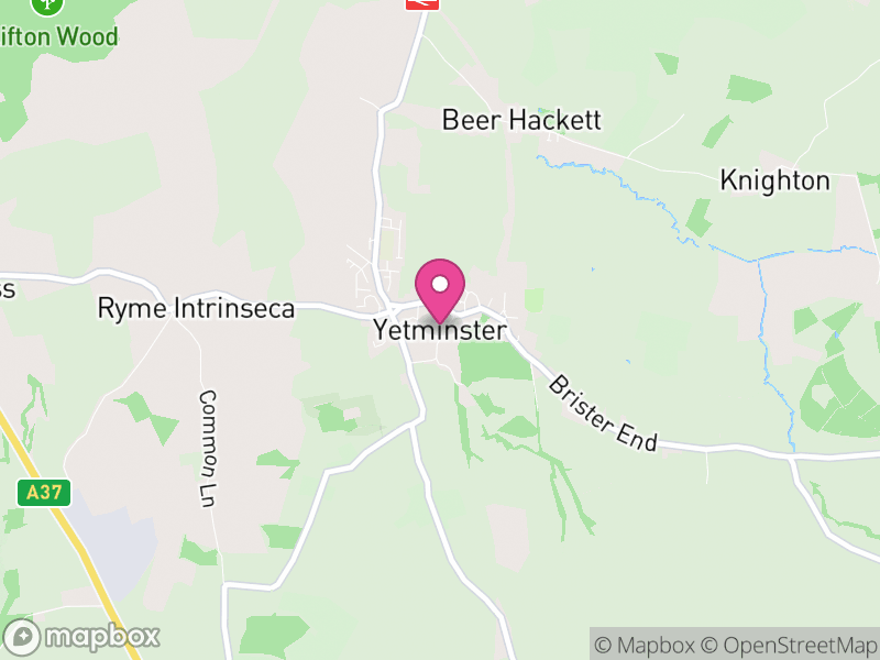 Map of Yetminster, Dorset