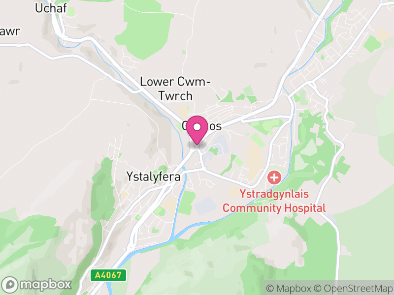 Map of Ystalyfera, Neath Port Talbot