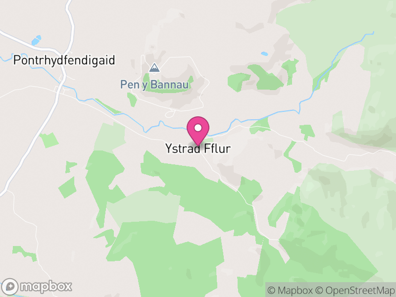 Map of Ystrad Fflur, Ceredigion