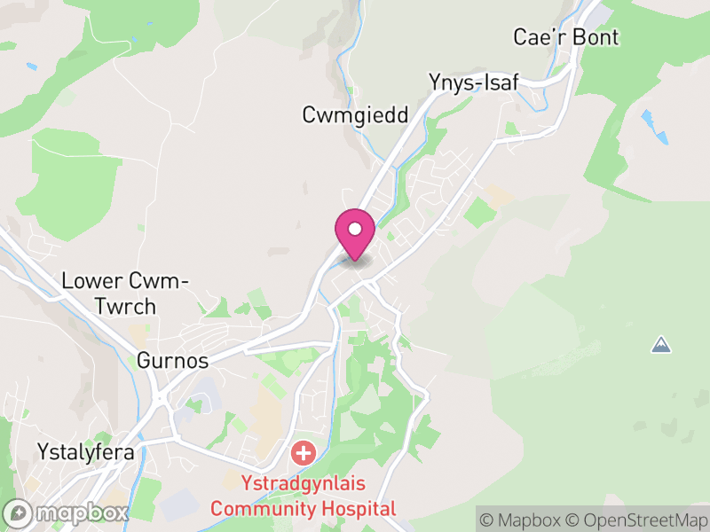 Map of Ystradygnlais