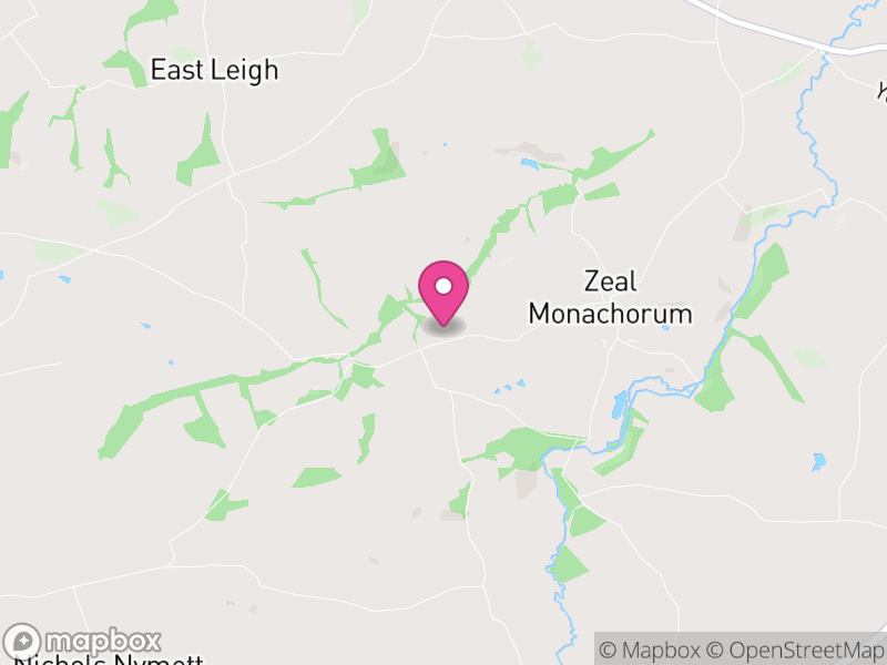 Map of Zeal Monachorum, Mid Devon