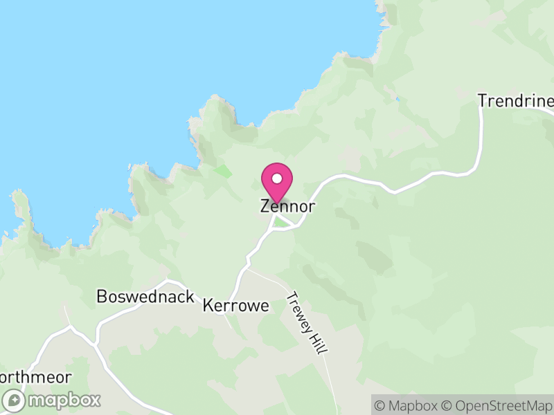 Map of Zennor, Cornwall