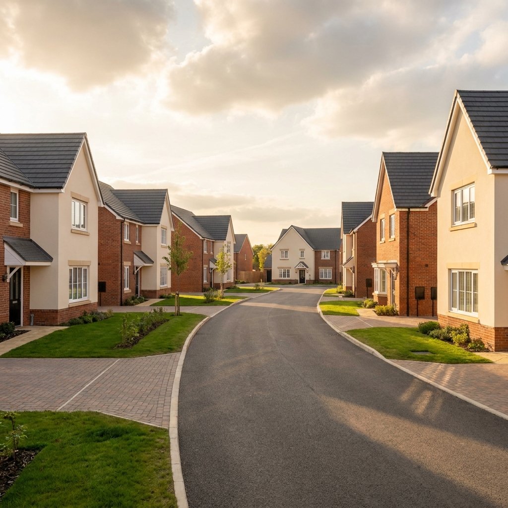 Brand new build family homes on a modern development