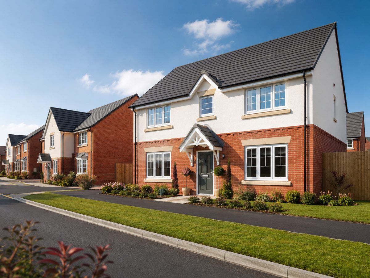 Brand new build family homes on a modern development