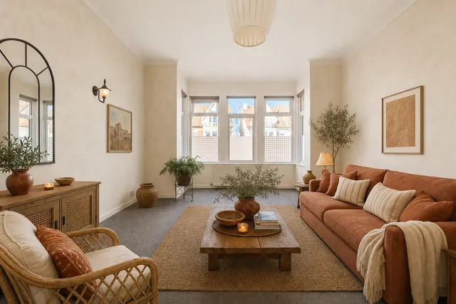 Living room staged in the Mediterranean style