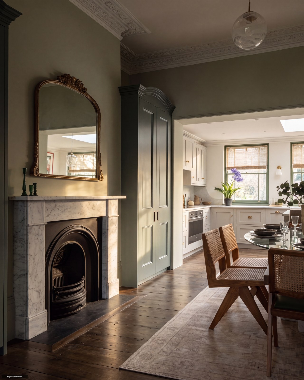 Addison Avenue W11 — Elite Series frame 3, cinematic re-lit render of the property's own photography